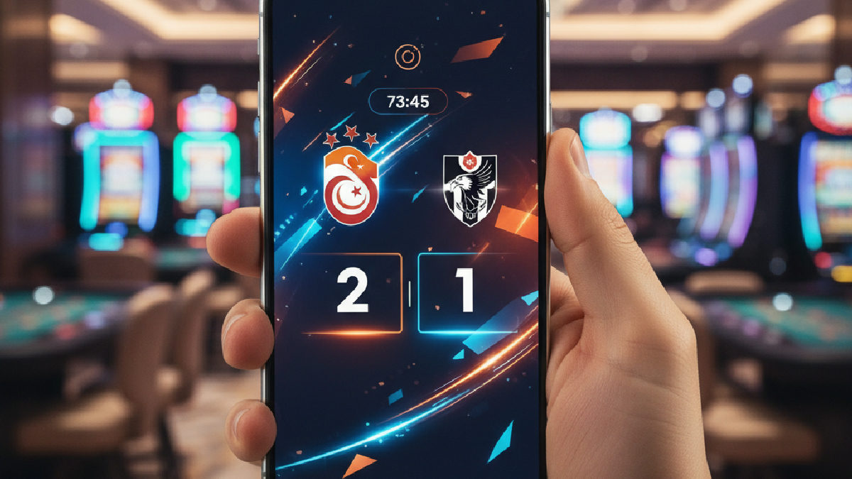 Online bahis platformunda canlı skor takibi yapan bir kullanıcı.